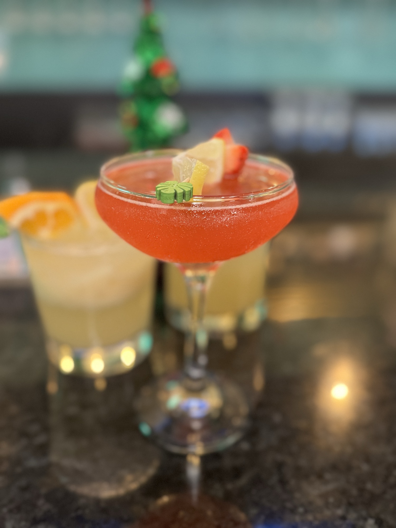 Night-out drinks and bar energy at M&M African Kitchen